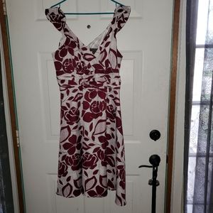 Red and white dress